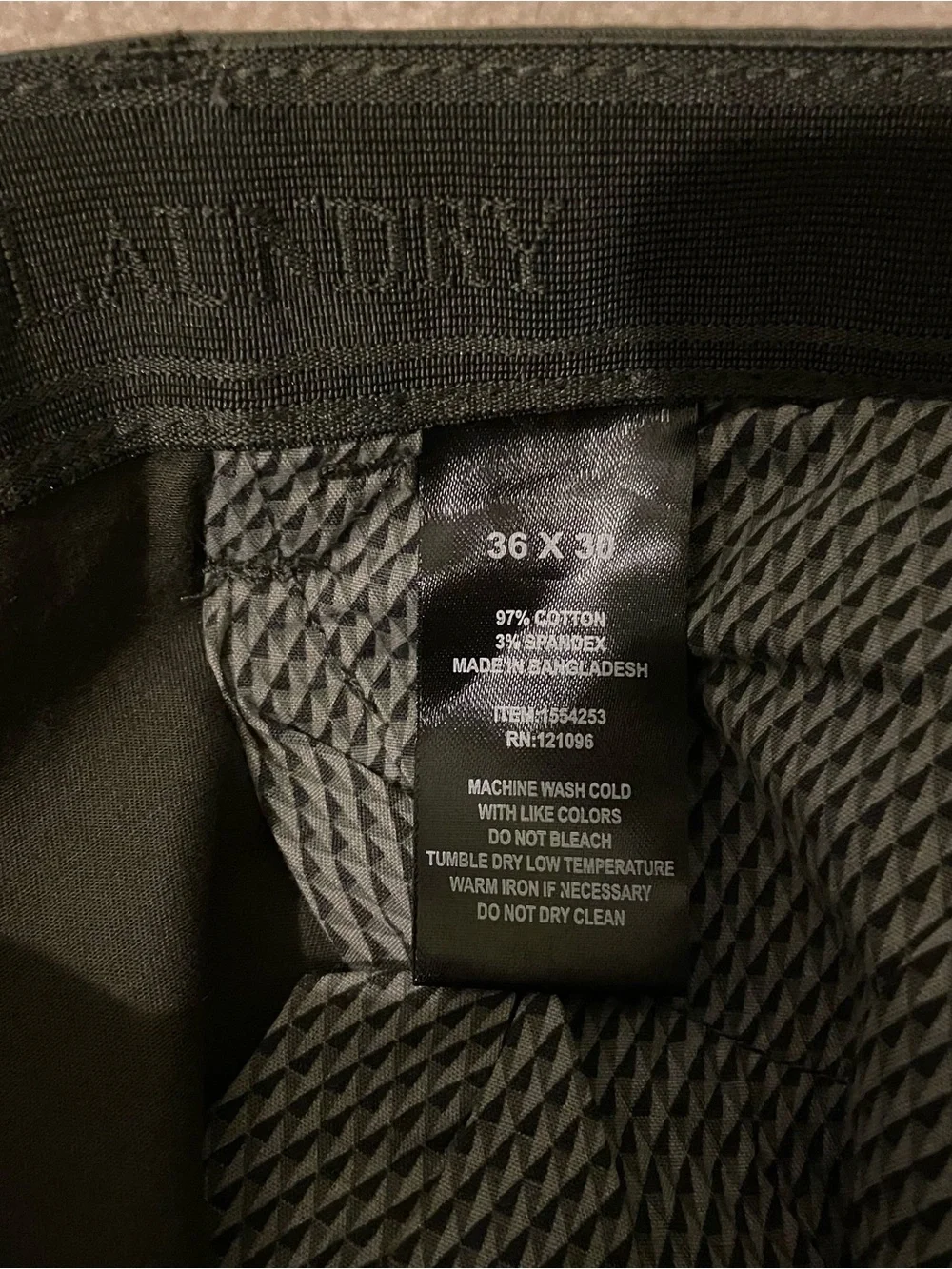English Laundry military green stretch deck pants 36 30 NWT